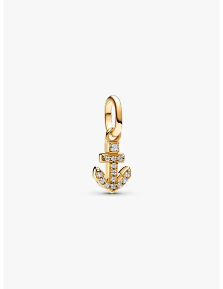 PANDORA Funklende Pavé Tredobbelt Række Charm | Glimtende Elegance