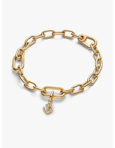 PANDORA Funklende Pavé Tredobbelt Række Charm | Glimtende Elegance