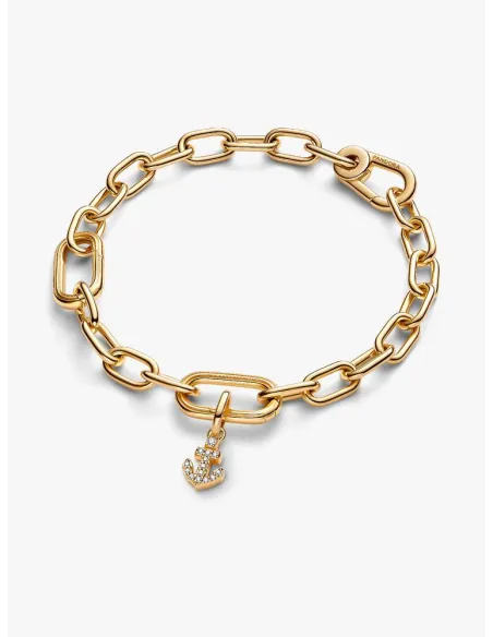 PANDORA Funklende Pavé Tredobbelt Række Charm | Glimtende Elegance