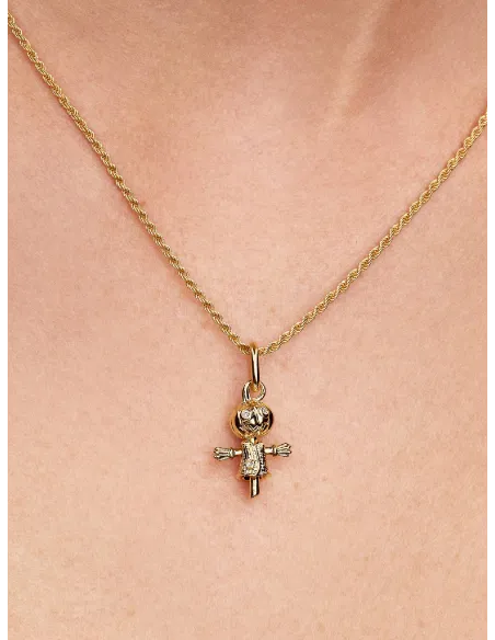 PANDORA Funklende Pavé Tredobbelt Række Charm | Glimtende Elegance