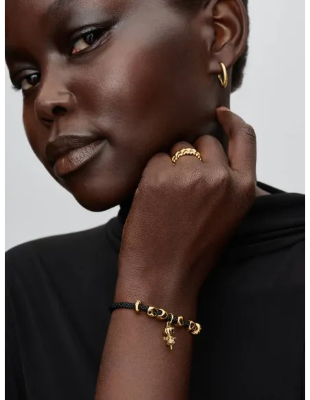 PANDORA Funklende Pavé Tredobbelt Række Charm | Glimtende Elegance