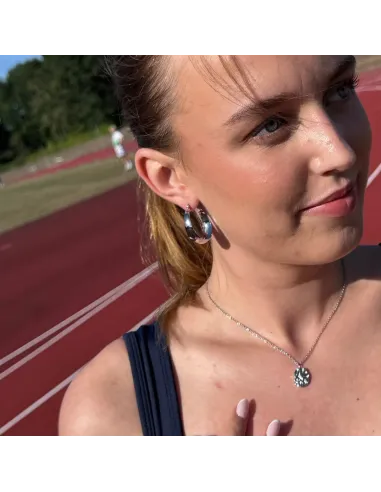 Sistie | Bred Drops øreringe Large Stål