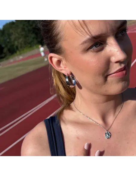 Sistie | Bred Drops øreringe Large Stål