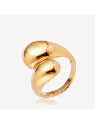 SISTIE 2ND | Bred drops ring Forgyldt