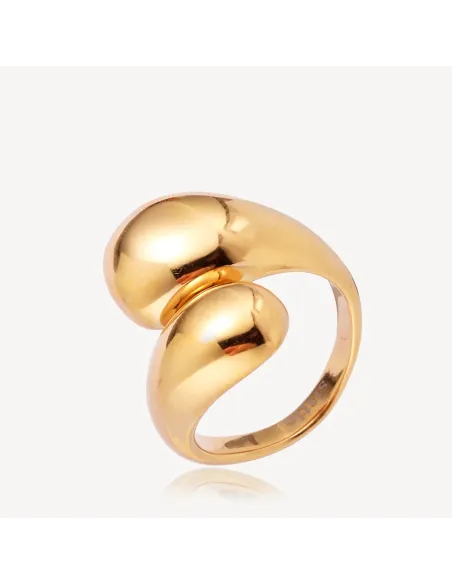 SISTIE 2ND | Bred drops ring Forgyldt