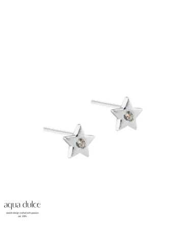 AQUA DULCE | Dreamlit Star ørestikker i sølv med zirkonia – 7156