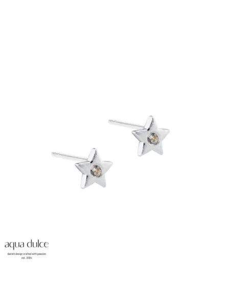 AQUA DULCE | Dreamlit Star ørestikker i sølv med zirkonia – 7156