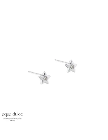 AQUA DULCE | Dreamlit Small Star ørestikker i sølv med zirkonia – 7184