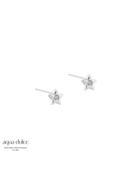 AQUA DULCE | Dreamlit Small Star ørestikker i sølv med zirkonia – 7184