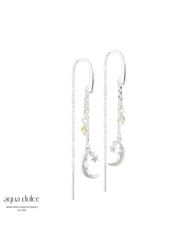 AQUA DULCE | Dreamlit Thread øretråde i sølv med citrin – 7200