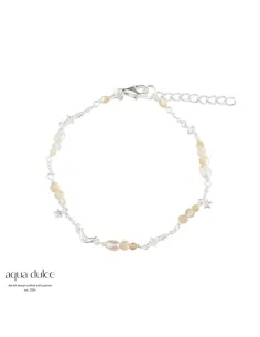 AQUA DULCE | Dreamlit Mix armbånd i sølv med perler og zirkonia – 7210