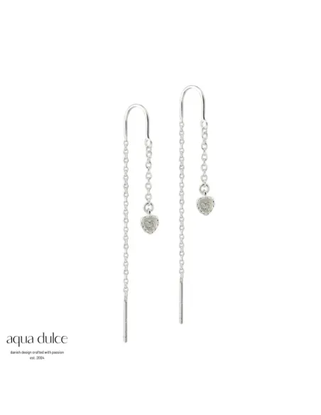 AQUA DULCE | Love Me More Thread øretråde i sølv med zirkonia – 7230