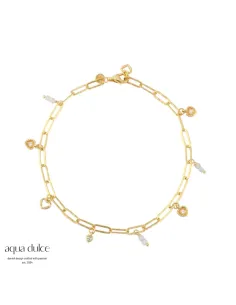 AQUA DULCE | Love Me More armbånd i forgyldt sølv med zirkonia – 7239