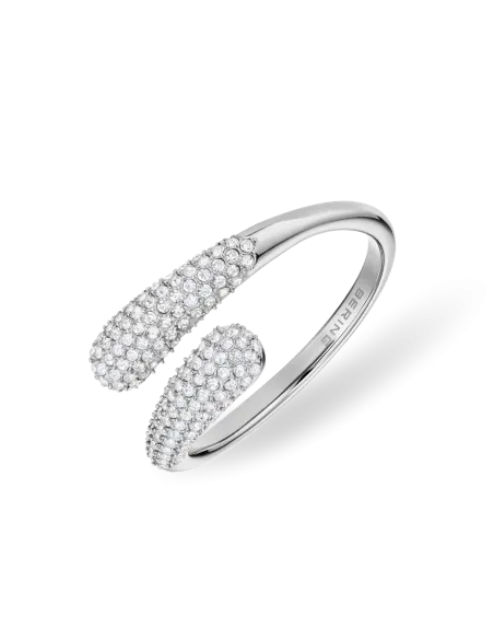 BERING | Arctic Pavé crossover ring i stål – 531-17-85