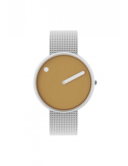 PICTO - 40 MM MUSTARD YELLOW/BLANKT RUSTFRIT STÅL