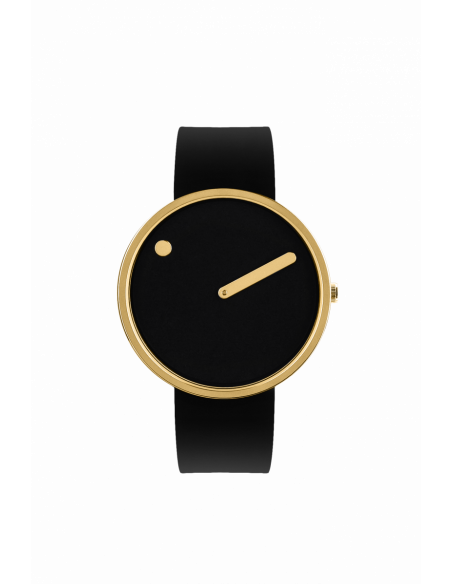 PICTO 40 MM SORT/BLANK GULD