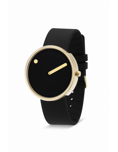 PICTO 40 MM SORT/BLANK GULD