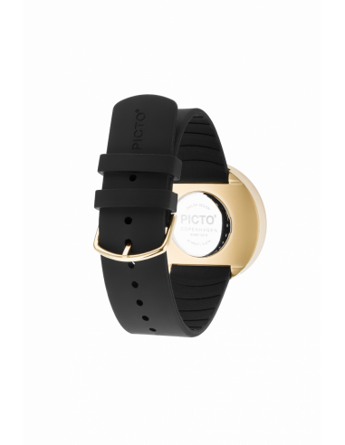 PICTO 40 MM SORT/BLANK GULD