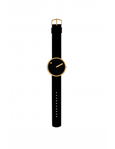 PICTO 40 MM SORT/BLANK GULD