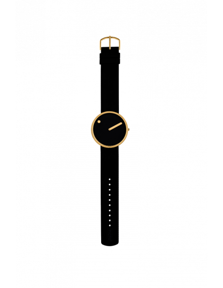 PICTO 40 MM SORT/BLANK GULD