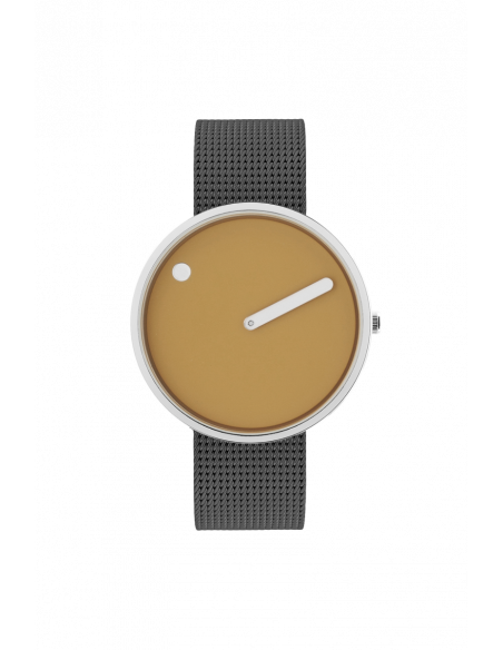 PICTO - 40 MM MUSTARD YELLOW/BLANKT RUSTFRIT STÅL