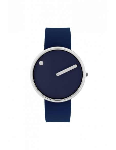 PICTO - 40 MM NAVYBLÅ/BLANKT RUSTFRIT STÅL