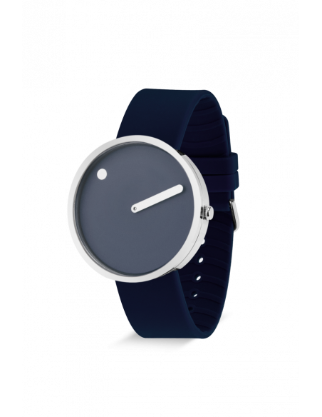 PICTO - 40 MM NAVYBLÅ/BLANKT RUSTFRIT STÅL