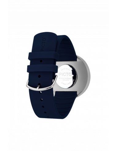 PICTO - 40 MM NAVYBLÅ/BLANKT RUSTFRIT STÅL
