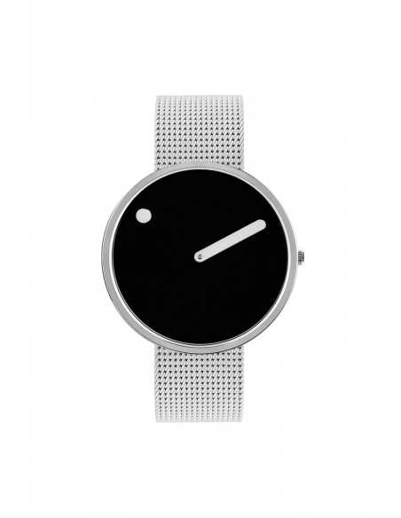 PICTO -  40 MM SORT/BLANKT RUSTFRIT STÅL