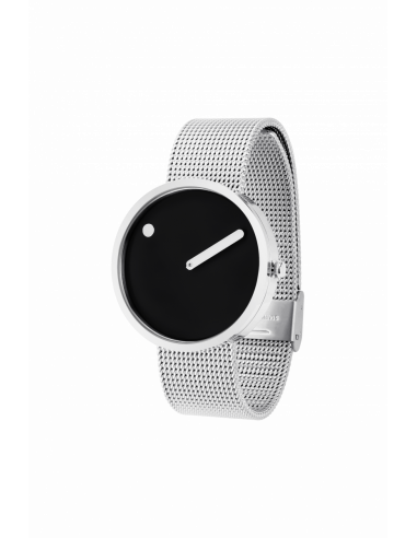 PICTO -  40 MM SORT/BLANKT RUSTFRIT STÅL