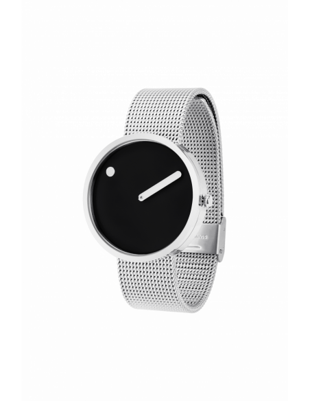 PICTO -  40 MM SORT/BLANKT RUSTFRIT STÅL