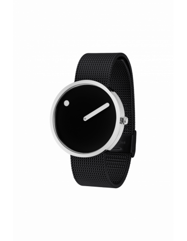 PICTO - 40 MM SORT/BLANKT RUSTFRIT STÅL