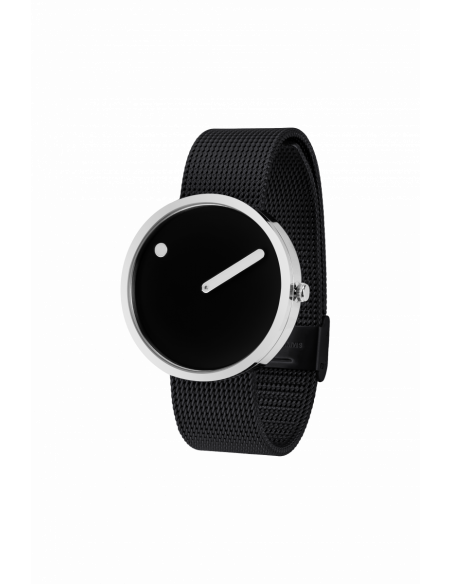 PICTO - 40 MM SORT/BLANKT RUSTFRIT STÅL