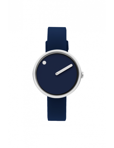 PICTO - 30 MM NAVYBLÅ/BLANKT RUSTFRIT STÅL