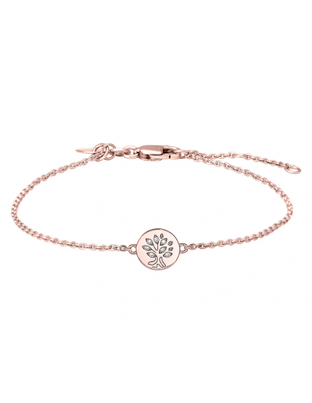 JOANLI NOR - ROSAFORGYLT SØLV ARMBÅND DANILANOR 8MM