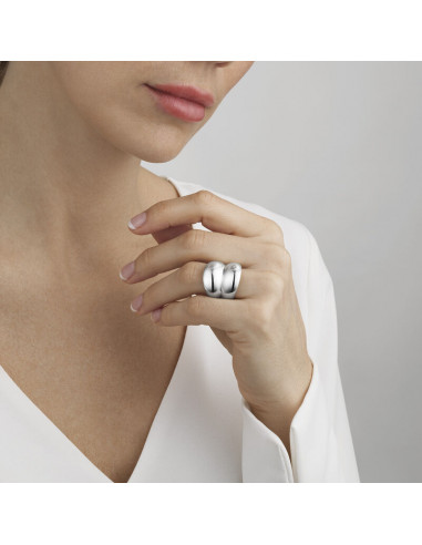 GEORG JENSEN | CURVE RING STERLING SØLV BRED