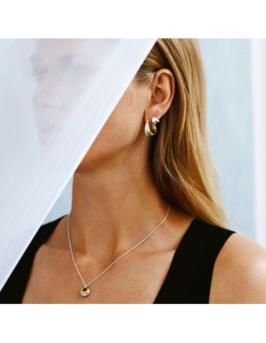 GEORG JENSEN | CURVE HALSKÆDE MED VEDHÆNG I 18 KT. GULD OG STERLING SØLV