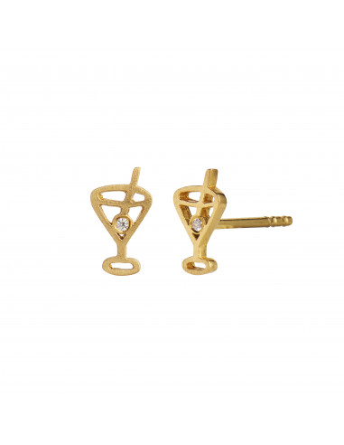 STINE A TRES PETIT COCKTAIL EARRING GOLD
