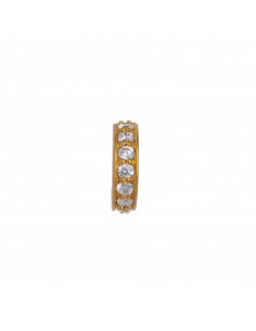 STINE A - TRES PETIT CREOL WITH WHITE STONES EARRING GOLD 2