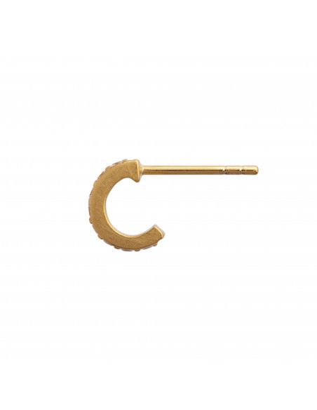 STINE A - TRES PETIT CREOL WITH WHITE STONES EARRING GOLD