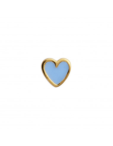 STINE A - PETIT LOVE HEART LIGHT BLUE ENAMEL GOLD