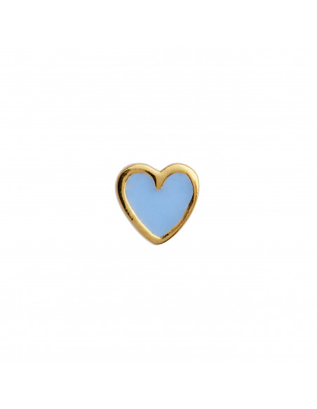 STINE A - PETIT LOVE HEART LIGHT BLUE ENAMEL GOLD STINE A - PETIT LOVE HEART LIGHT BLUE ENAMEL GOLD