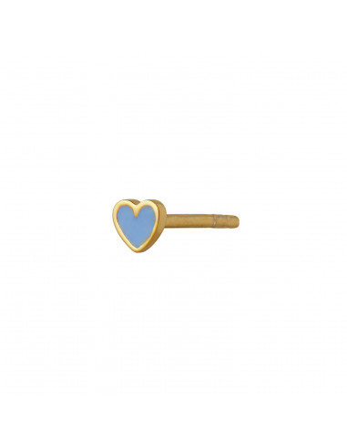 STINE A - PETIT LOVE HEART LIGHT BLUE ENAMEL GOLD