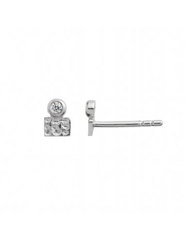 STINE A TRES PETIT LA MER EARRING WITH STONE SILVER