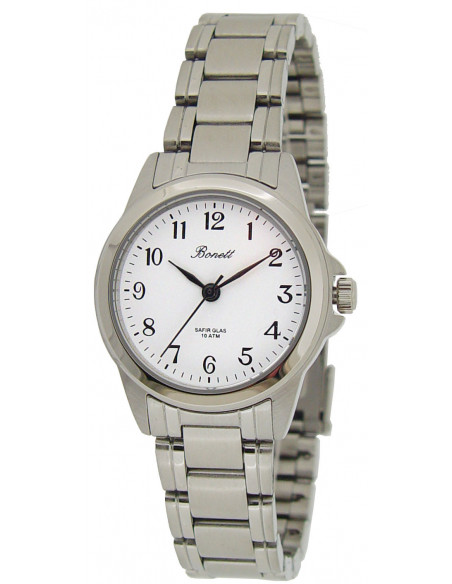 BONETT - DAMEUR STÅL HVID SKIVE MED TAL Ø27MM