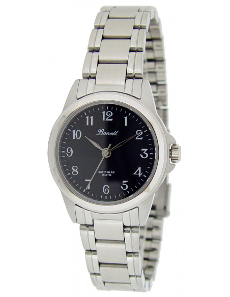 BONETT - DAMEUR STÅL MED SORT SKIVE OG TAL Ø27MM