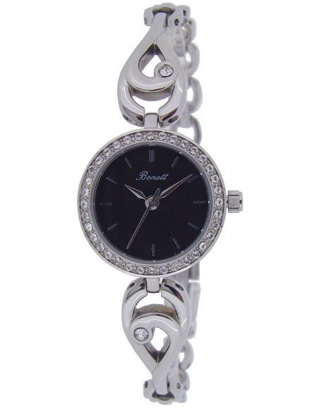 BONETT - DAME SMYKKE UR MED SORT SKIVE Ø22MM