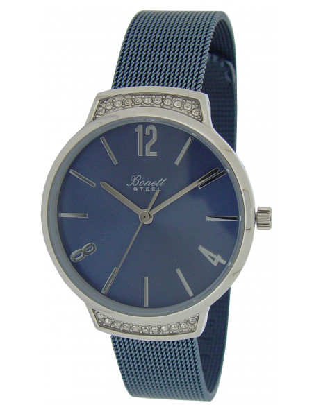 BONETT - DAMEUR BLÅ/STÅL Ø32MM