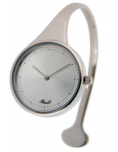 BONETT - DAME HALVBØJLE UR STÅL MED MAT OG PRIKKER PÅ SKIVEN Ø30MM