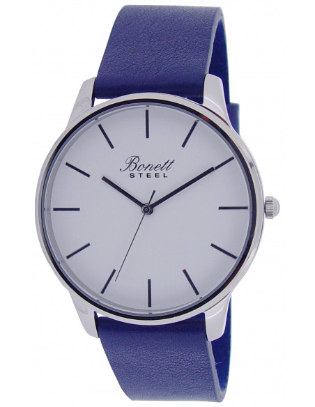 BONETT - DAMEUR STÅL MED BLÅ REM Ø41MM